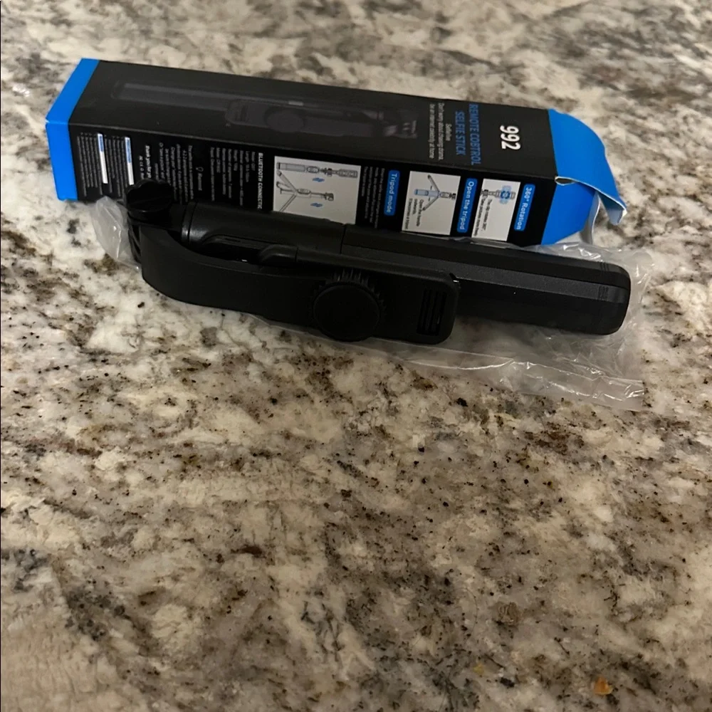 Black Selfie Stick with Remote Control